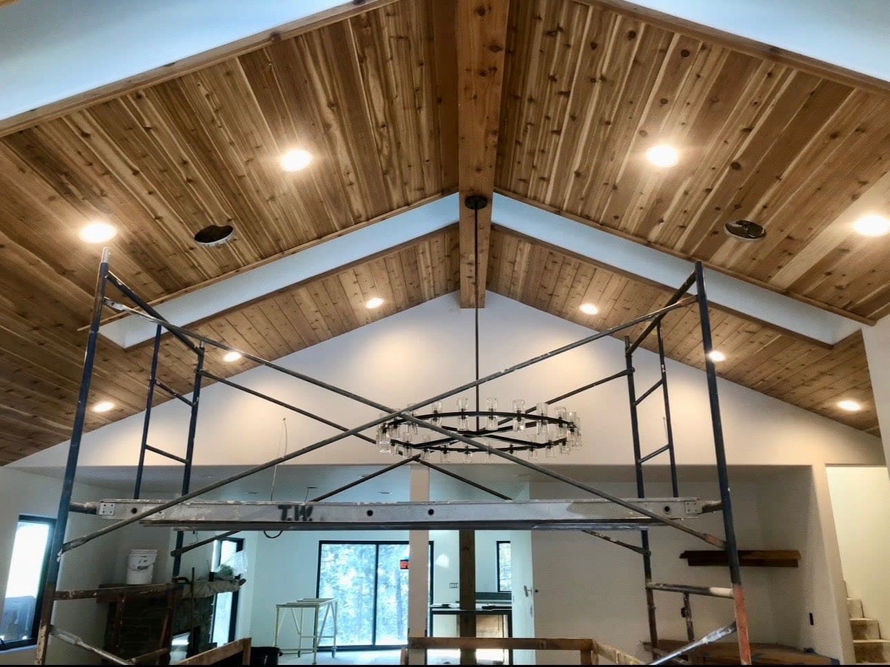 Custom lighting installation at Shearer property