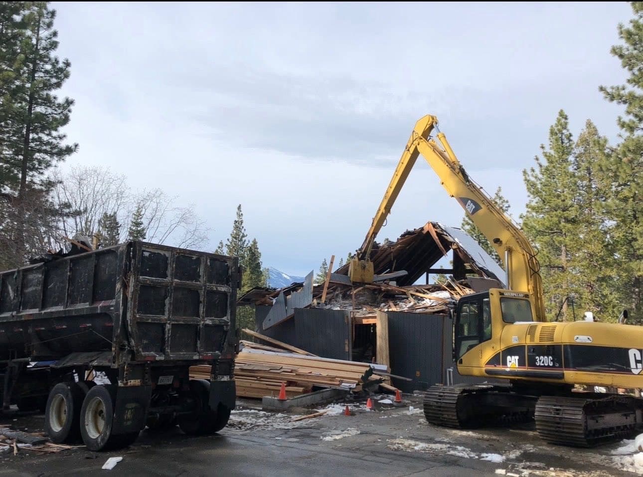 Shearer property garage during demolition